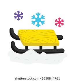 Small Sled Vector style icon. Eps 10 file