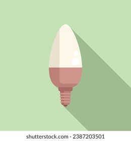 Small smart lightbulb icon flat vector. Intelligent regulate. Energy control