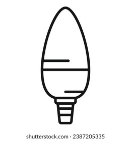Small smart lightbulb icon outline vector. Intelligent regulate. Energy control