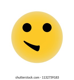 Small smile emoji vector icon. Simple element illustration. Small smile emoji symbol design. Can be used for web and mobile.