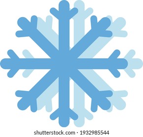 Small snowflake, illustration, vector on white background.