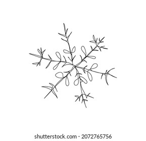 Pequeño copo de nieve de una línea de arte. Dibujo continuo de línea de año nuevo, congelación, vacaciones, navidad, navidad, navidad, tradición, nieve, ventisca, nieve, invierno.