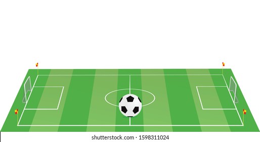 Small soccer field.  vector illustration