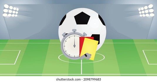 Pequeño campo de fútbol.  ilustración vectorial