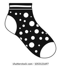 Small sock icon. Simple illustration of small sock vector icon for web