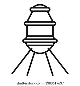 Small space capsule icon. Outline small space capsule vector icon for web design isolated on white background