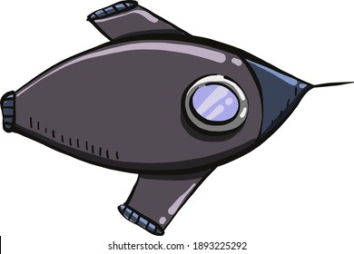 Small space machine , illustration, vector on white background