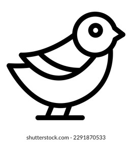 Small sparrow icon outline vector. Bird tree. Cute fly