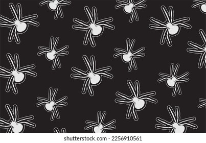 small spider children crawling scattered long-legged hairy spider children spider, arachnid, black, horror, fear, insect, halloween, danger, icon, creepy, bug, graphic, design, flat, bite, clipart, ev
