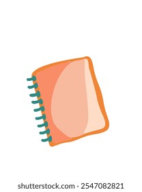 Notebook pequeno em espiral com uma capa pastel macia, aparência suave e convidativa