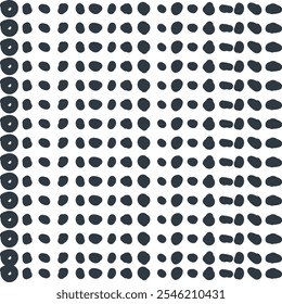  Small spots of various sizes and shapes and a vertical row of large figures with holes.