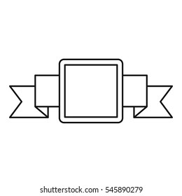 Small square banner icon. Outline illustration of small square banner vector icon for web