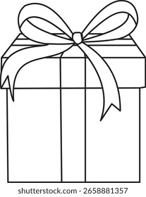  Ícone de caixa de presente quadrado pequeno com fita decorativa, presente embrulhado para férias, aniversário ou ocasiões festivas com fundo transparente