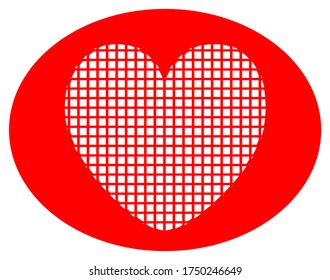 Small Square Heart Shape. Love Concept