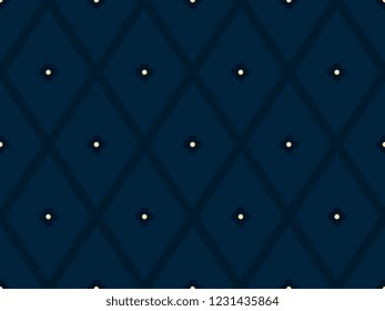 Small squares abstract check geometric line motif pattern continuous background. Monochrome rhombus shape fabric design. Simple geometrical all over print block wallpaper, upholstery, textile swatch.
