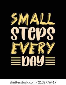 small steps every day lettering 