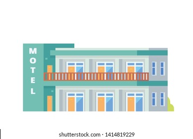 Small stores and shops building Flat design concept illustration.