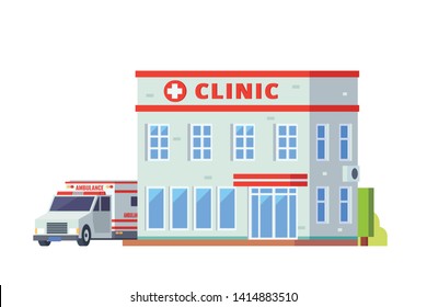 Small Stores And Shops Building Flat Design Concept Illustration.