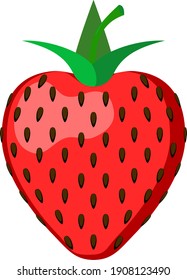 Small Straberry colorful Vector icon