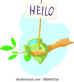 Small, strange animal, becomes an ornament, for postcard or for the site. It attracts attention. It evokes positive emotions.