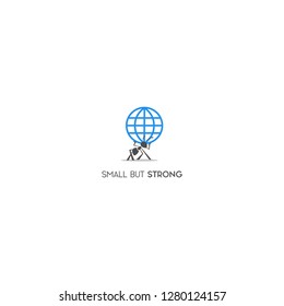 Small but Strong (Ant) Logo Design Inspiration