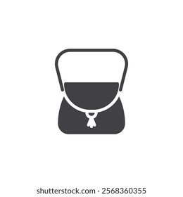 Small, stylish bag vector icon. filled flat sign for mobile concept and web design. Handbag glyph icon. Symbol, logo illustration. Vector graphics