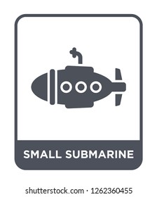 small submarine icon vector on white background, small submarine trendy filled icons from Transportation collection, small submarine simple element illustration