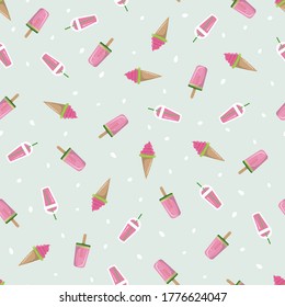 Small Summer Snacks Vector Seamless Pattern