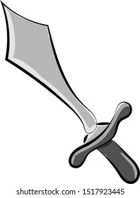 Small sword, illustration, vector on white background.