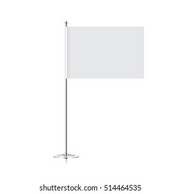 small table flag isolated on white background. vector table flag mock-up