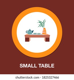 small table flat icon - simple, vector, icon for website design, mobile app, ui. Vector Illustration