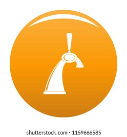 Small tap icon. Simple illustration of small tap vector icon for any design orange