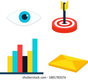 Small targets ,illustration, vector on white background.
