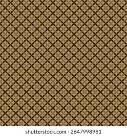 Small taupe and dark brown flower pattern on a gold background