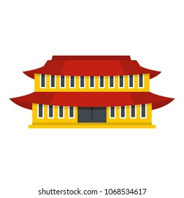 Small temple icon. Flat illustration of small temple vector icon for web