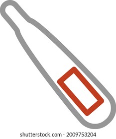Small thermometer, illustration, vector on a white background.