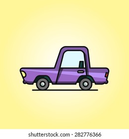 Small Tiny Cartoon Car Vector Art: vector de stock (libre de regalías