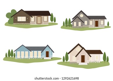 small tiny Victorian or American country style house collection