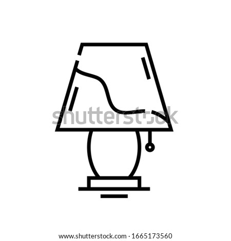 Small torchere line icon, concept sign, outline vector illustration, linear symbol.