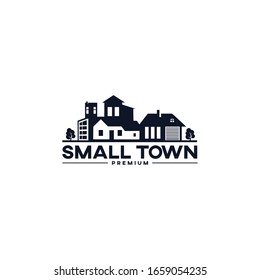 small town building  vector illustration template