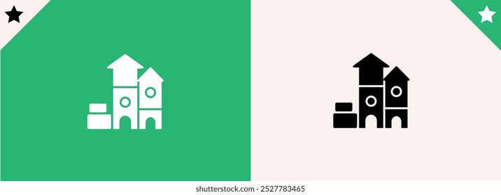 small town building vector illustration template