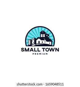 small town vector logo template. 