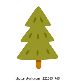 A small toy tree. Simple color vector illustration. Decoration for the children