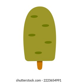 A small toy tree. Simple color vector illustration. Decoration for the children