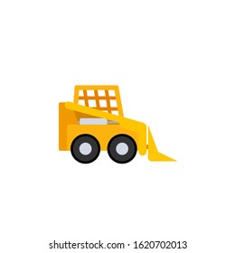 Small tractor icon. Clipart image isolated on white background
