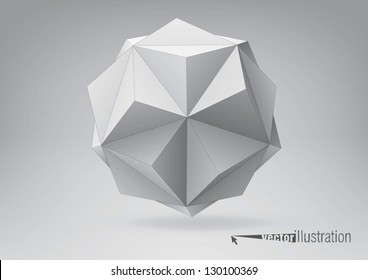 Small triambic icosahedron for your graphic design. You can change colors