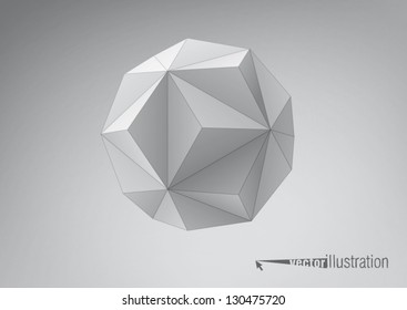 Small triambic icosahedron for your graphic design. You can change colors