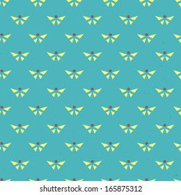 small triangle butterfly seamless pattern vintage