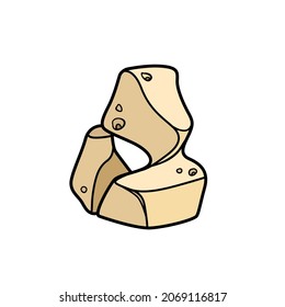 Small  triangle sandstone arc color variation for coloring page isolated on white background