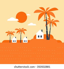 Small tribe. Tiny village in a hot southern land. Might be in Africa, Asia or Estland.
